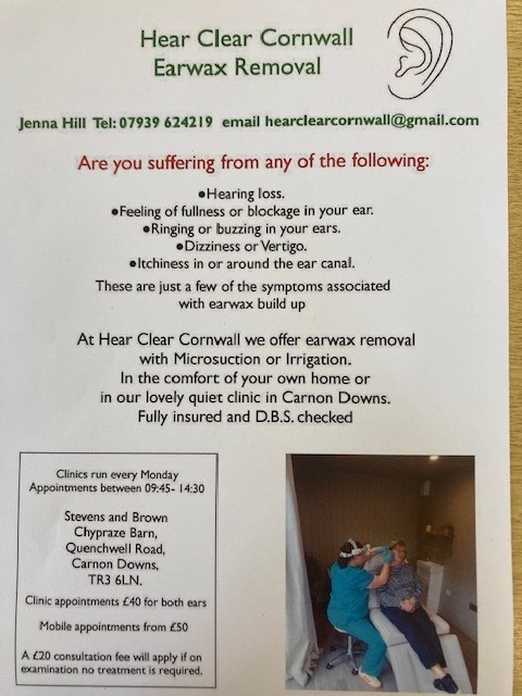 Hear Clear Cornwall Earwax Removal